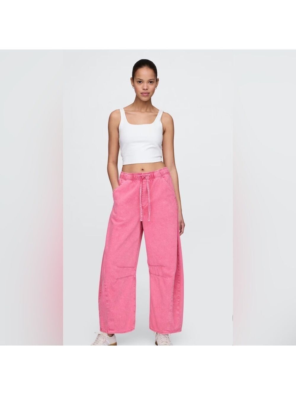 Gap Sugar Pink Mid-Rise Ultrasoft Easy Horseshoe Denim Pull-On Jeans NWOT MP